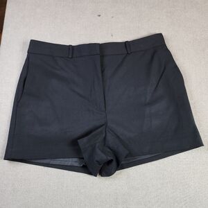 Aritzia Babaton Agency Mini Short Wool Twill High-Waisted Black Dress Shorts 16